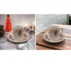 VICENZA MINI CUP AND SAUCER 12 PCS CHRISTMAS B01